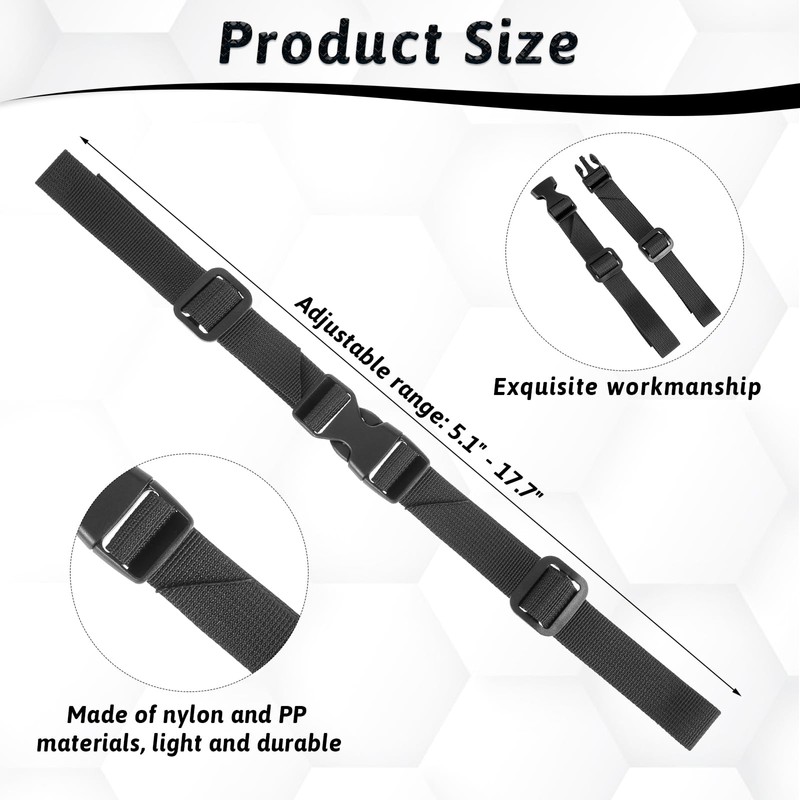 Bruislard 2 Pcs Replacement Backpack Waist Strap Black Backpacks Chest