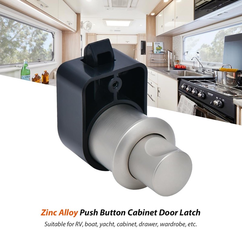 Dream Lighting 2PCS RV Locks Zinc Alloy Push Button Latch