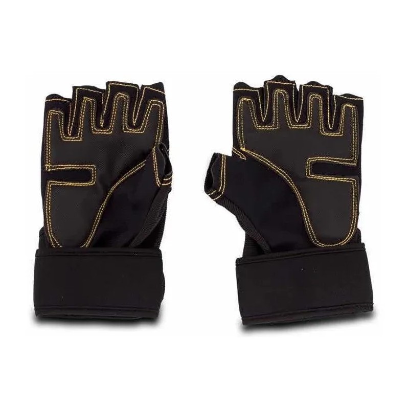 Faja Tres Velcros + Vendas Rodillas + Guantes Gym