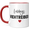 JUNIWORDS Tasse, Lieblings-Viehtreiber, Rot (7773656)
