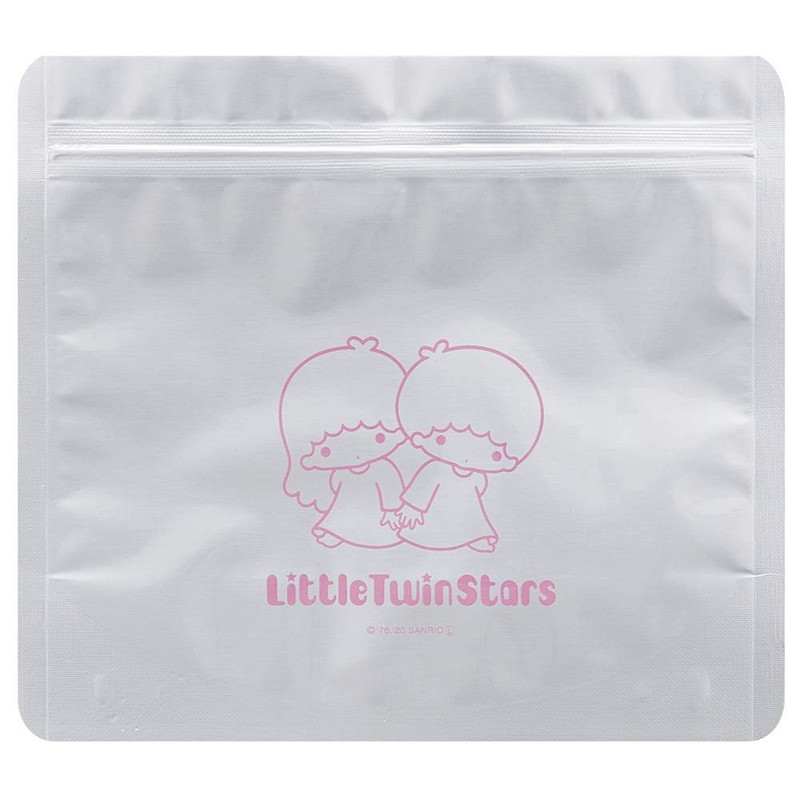 Skater CAF1 Small Twin Stars Sanrio Aluminum Zipper Storage Bag,