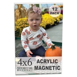 Photo Booth Nook PBN Brand 4x6 Acrylic Magnetic Photo Frame, Sign Holder (12)