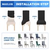MAXIJIN Stretch Velvet Chair Covers for Dining Chairs Set of