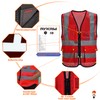 Red work vest mesh