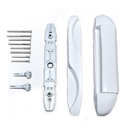 8.7" Interlock Intuition Sliding Glass Door Handle Kit Replacement - Fix and Repair Patio Door Hardware - White