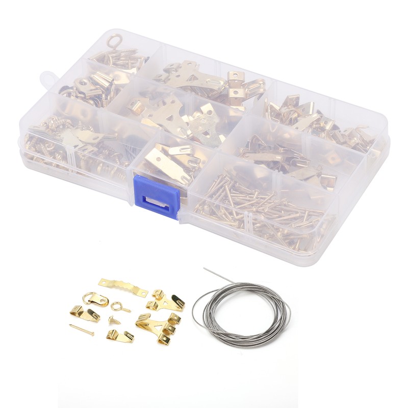 230PCS Photo Frame Hook Kit NonTrace Screw Nail for Wall