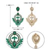 EVER FAITH Fashion Rhinestone Crystal Statement Dangle Drop Earrings, Prom