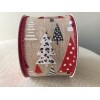 Plaid 2 1/2” Christmas Plaid And Leopard Trees Wired Ribbon