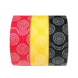Wrapables Blooming Dots Japanese Washi Masking Tape (Set of 3), 10M L x 15mm W