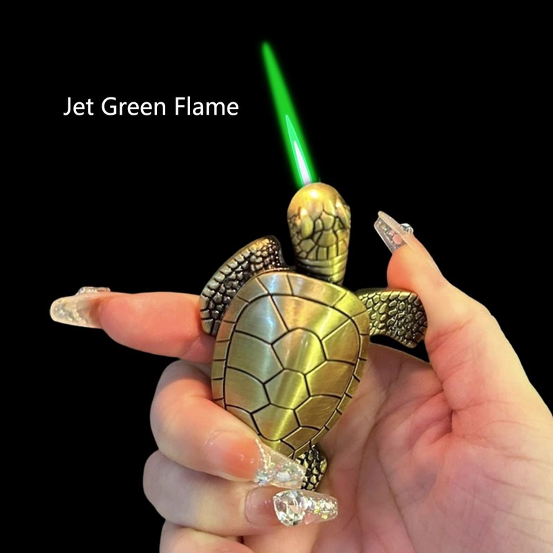 Torch Lighter, Creative Desktop Turtle Lighters, Cool Portable Windproof Adjustable