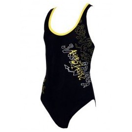 Aqua Sphere Saturn Girls Black Costume 4Y