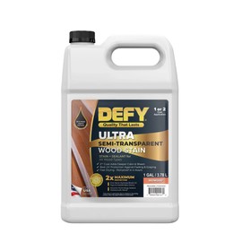 DEFY Ultra Semi-Transparent Outdoor Wood Stain and Sealer in One – Redwood, 1 Gallon, Deck Stain and Sealer | Rich Color and Satin Sheen for All Wood Types