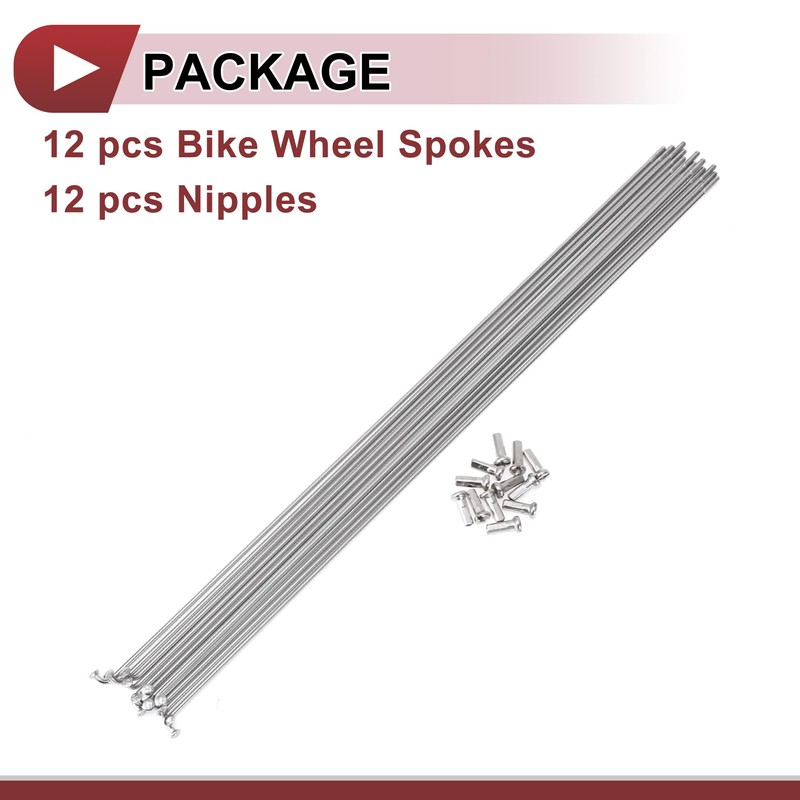 A ABSOPRO 12 Set 14G Bicycle Spokes 295mm Bike Wheel