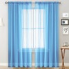 Sheer Curtains Living Room Rod Pocket Window Curtain Panels Bedroom