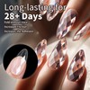 3D Diamond Nail Tips, 140Pcs Long Coffin Acrylic Fake Nails,