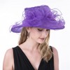 Lucky Leaf Women Derby Church Dress Hat Wide Brim Leaf