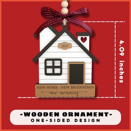 MAPDTWO New Home Ornament 2025 - First Home Ornaments 2025, Our First Home Ornaments 2025 - Housewarming Gifts New Home 2025 - Wood Ornament