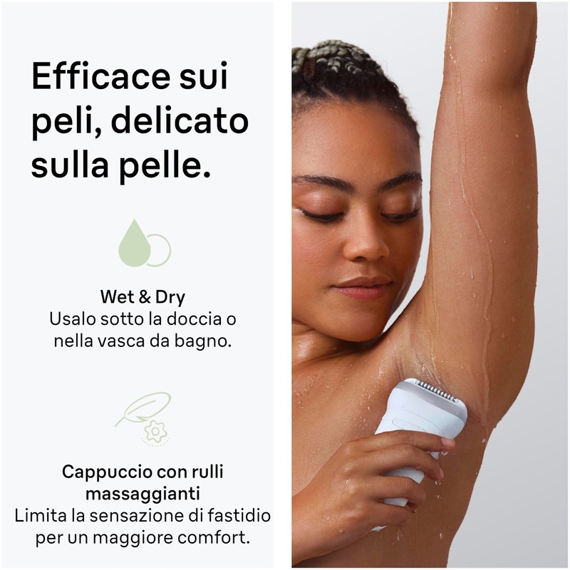 Braun Silk-Épil 7 Epilatore Elettrico Donna, 7-011, Argento