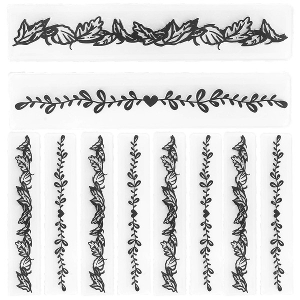 Pack of 10 Embossing Folders Embossed Template Plastic for DIY