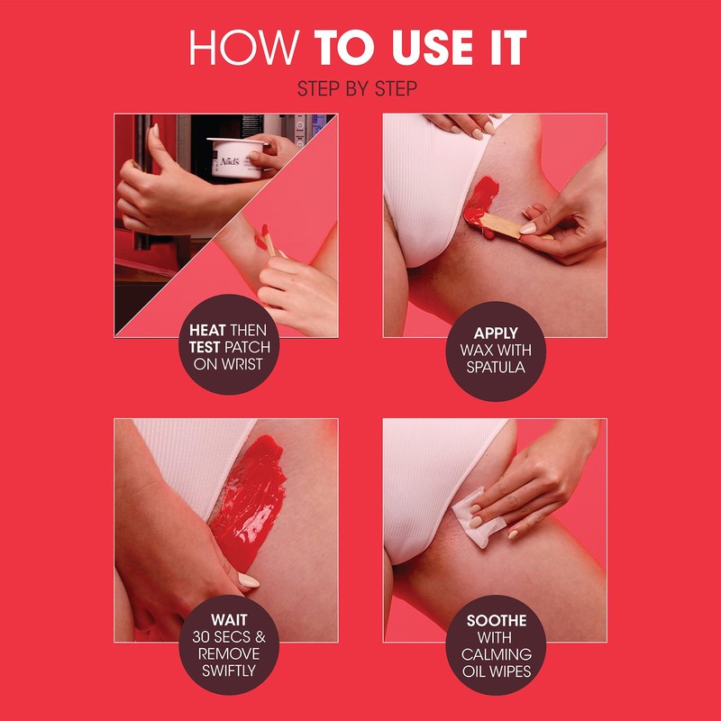 Nad's Brazilan & Bikini Wax Kit, Hair Removal For Women,