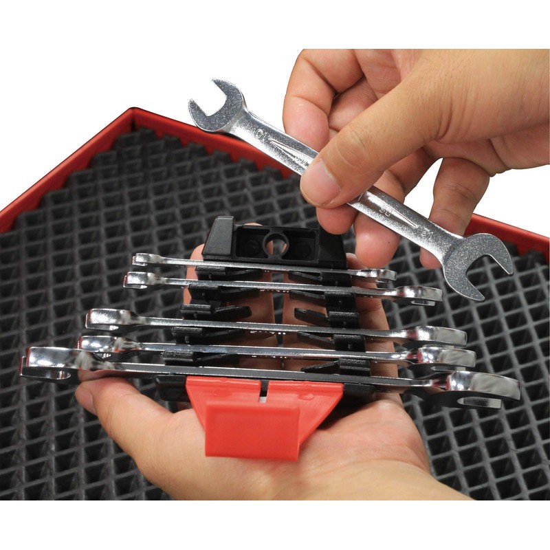 TONE BND61 Wrench Holder, Red, 6 Pcs
