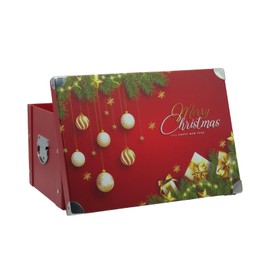 GUOZI Collapsible Storage Box, Decorative Memory Box with Lid & Metal Reinforced Corners, Cardboard File Bin with Handles, Organizer Gift Box for Keepsake Toy Photos Office Nursery Wardrobe Bookshelf