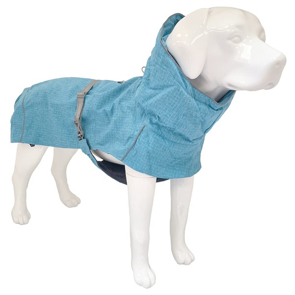 Crosses Hiking Coat For Dogs, Waterproof Padded Winter Coat, ThermopileEverest Turquoise, Size 40cm - 195g