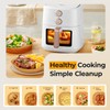 250 Pcs 8" Square Air Fryer Liners Disposable, Unbleached Parchment