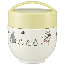Skater LDNC6AG-A Antibacterial Insulated Lunch Box, Rice Bowl Shape, Lunch Jar, 19.3 fl oz (540 ml), My Neighbor Totoro, March, Studio Ghibli