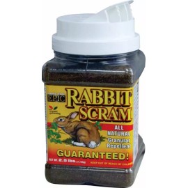 EPIC Rabbit Scram - Organic Granular Repellent for Rabbits - 2.5lb Shaker Canister
