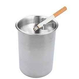 Ashtray for Car, Car Ashtray with Lid Smell Proof, Stainless Steel Ashtray for Car Cup Holder, Smokeless Ash Tray for Weed (Stainless Steel)