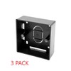 Surface Mounted Electrical pattress Box, Black 1 Gang (3 PACK)