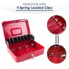 KYODOLED Locking Cash Box with Lock,Money Box with Cash Tray,Lock