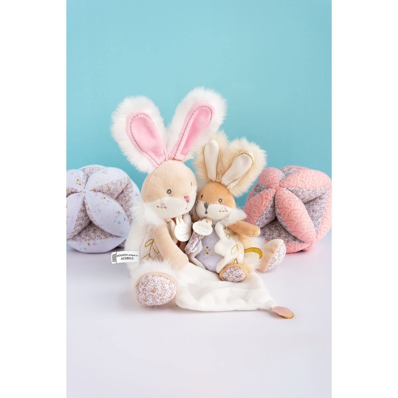 Doudou et Compagnie Sugar Rabbit - Grab Ball with Rattle