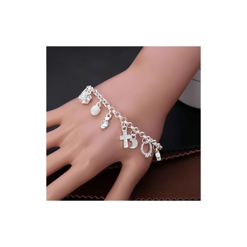 AHQQT Women's Fashion Silver Bracelet
