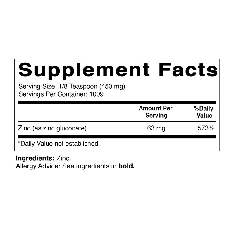 Best Naturals Zinc Gluconate Pure Powder 1 Pound