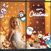 Christmas Window Stickers,6 Sheets Christmas Window Clings,Reusable Double Sided Xmas