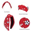 Casoty Red Soccer Headband for Women, Sports Knotted Headband, Soccer