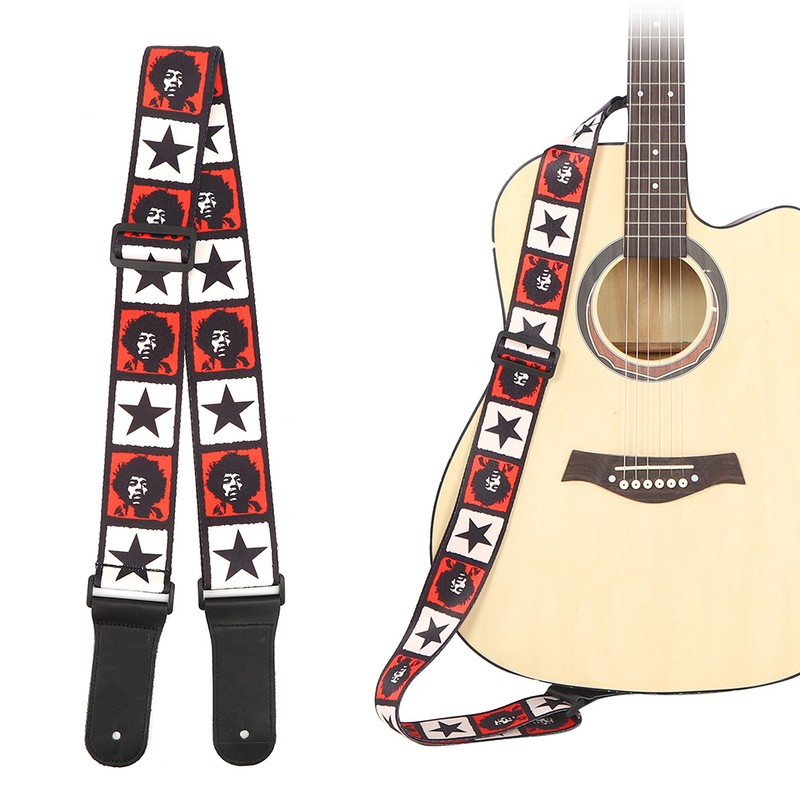 Leather Shoulder Strap Musical Instrument Accessories Sublimation Print Commemorative‑Type