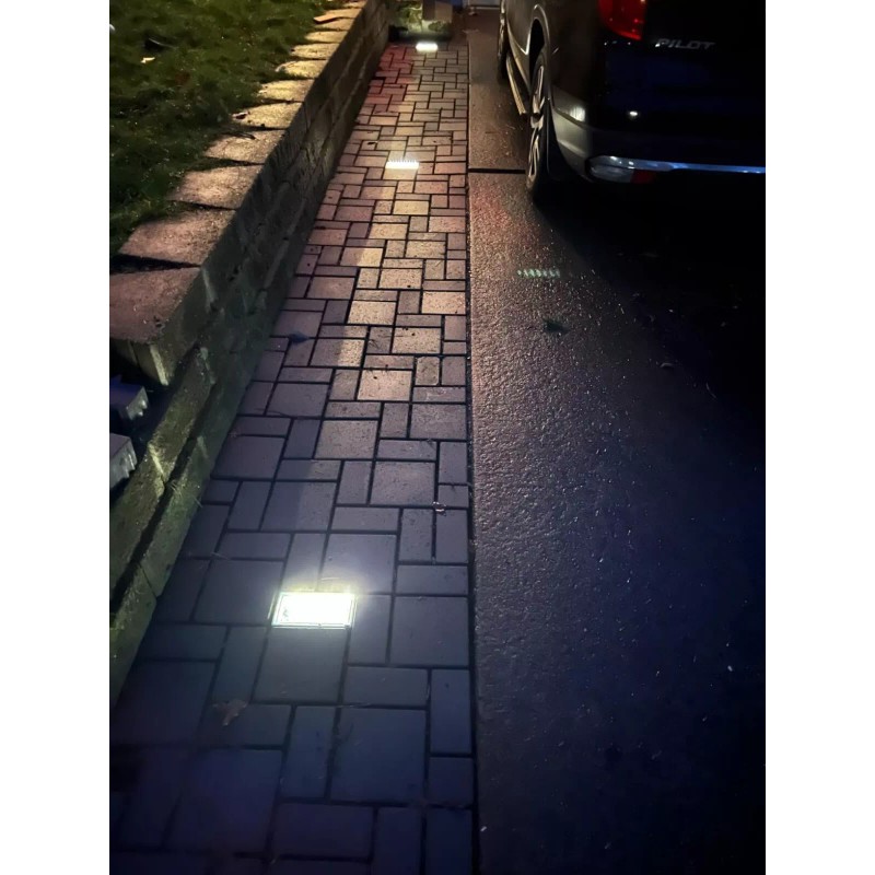 ShopTJB 3-Color Dimmable Solar Landscape 4"x8" Brick Paver Lights w/Remote