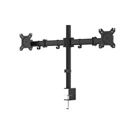 Monoprice Essential Dual Monitor Articulating Arm Desk Mount, Black