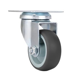 4PCS Casters Wheels 2 inch Heavy Duty Swivel Soft Rubber Roller with Brake for Platform Trolley Furniture(4PCS with brake)