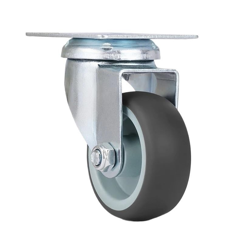 4PCS Casters Wheels 2 inch Heavy Duty Swivel Soft Rubber