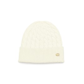 Coach Men's Cable Beanie, Chalk