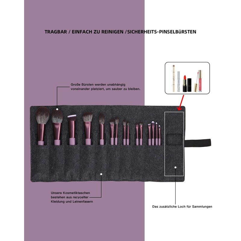 Makeup Brushes - Set of 15 Essential Professional Cosmetic Brushes