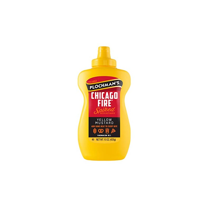 Plochman's Chicago Fire Yellow Mustard 15 Oz (3 Pack)