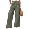 JEKAOYI Women's Casual Linen Wide Leg Pants with Pockets Boho