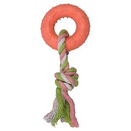 Fancy Pets Juguete para Perro de Caucho Aro con Cuerda