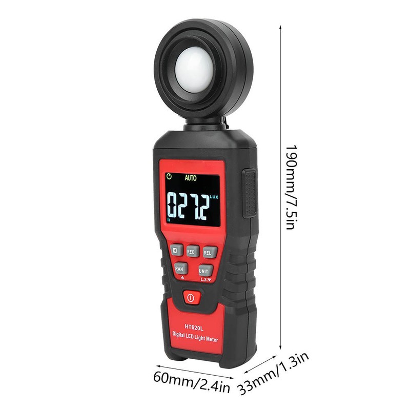 HT620L High Accuracy Portable Digital Light Illuminance Meter Photometer 0‑200000Lx