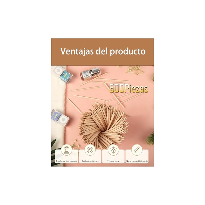 Palitos De Naranjo Para Uñas, 600 Unidades, Instrumentos De Manicura,